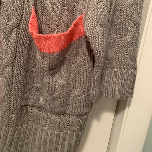 LLR Lucille Cardigan, Oversized, Gray and Pink - Picture 9 of 15